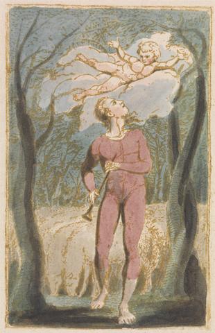 William Blake Songs of Innocence, Plate 1, Frontispiece (Bentley 2)
