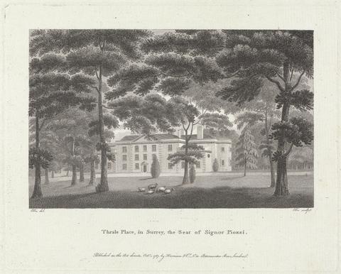 Tharte Palace in Surrey, The Seat of Signor Piozzi