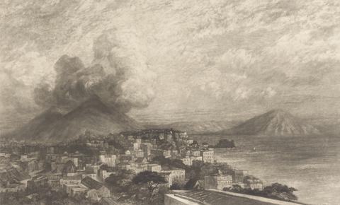Sir Frank Short Vesuvius from the Bay of Naples