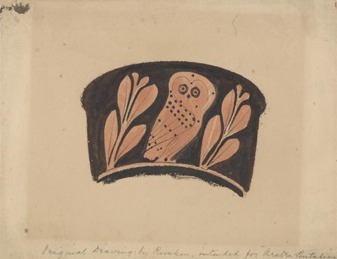 John Ruskin Owl, After an Attic Kantharos