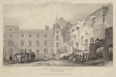 William Woolnoth Ruins of the House of Lords, Westminster