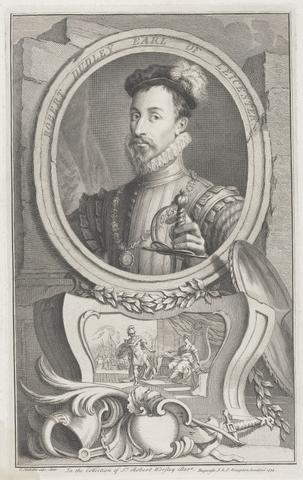 Jacobus Houbraken Robert Dudley Earl of Leicester