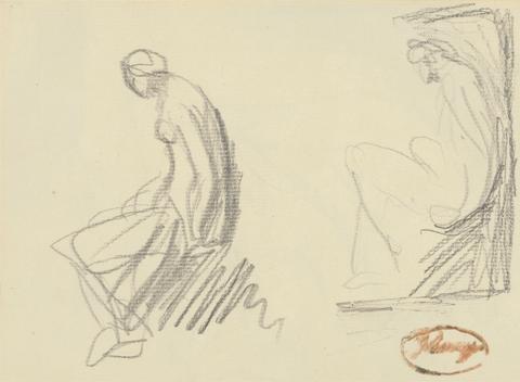 unknown artist Nude Female, Seated