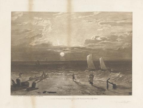 Sir Frank Short The Mildmay Sea-Piece (on the frontispeice of the "Twelve Subjects" titled Sunset on Beach)