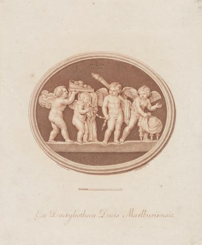 Francesco Bartolozzi RA Pulti carrying Apples and a Bird, leading Eros