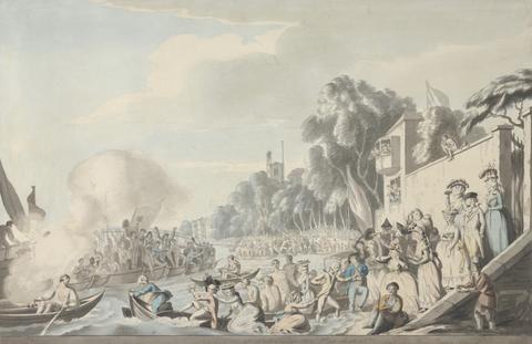 Edward Francis Burney View at Chelsea of the Annual Sculling Race for Doggett's Coat and Badge