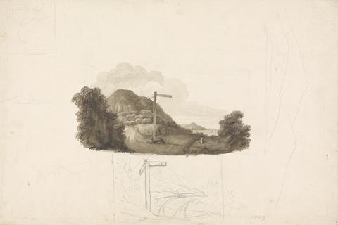 Isaac Weld Sketch made for a Vignette by Mr. Ed Hall's History of Caernarvonshire, Which Was Never Published