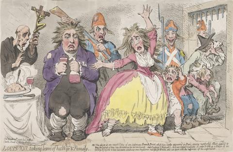James Gillray Louis XVI Taking Leave of His Wife and Family