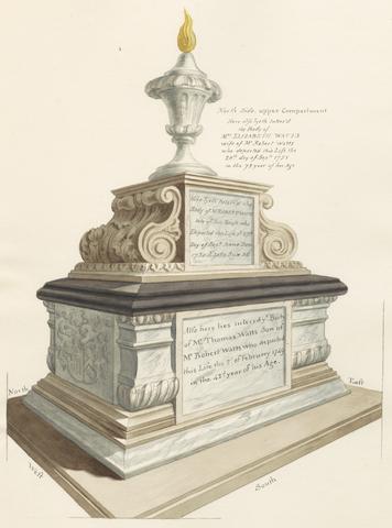 Daniel Lysons Tomb of Watts Family, from West Ham Church