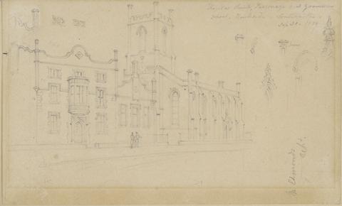 William Edmunds The Street, Church, Parsonage and Grammar School, Bankside, Southampton