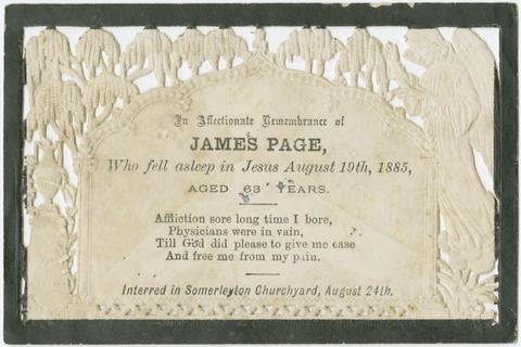  In affectionate remembrance of James Page :