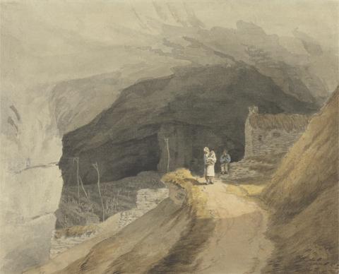 John White Abbott The Mouth of the Cavern at Castleton in the Peak of Derby