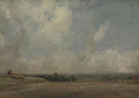 John Constable A View from Hampstead Heath (?)