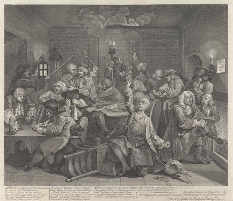William Hogarth A Rake's Progress, Plate VI: He Gambles