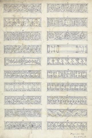 Augustus Welby Northmore Pugin Twenty Designs for Gothic Friezes
