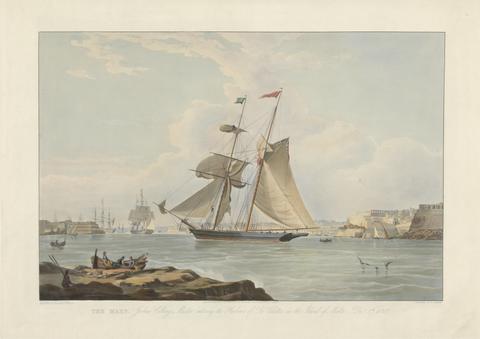 Edward Duncan The Mary, Joshua Collings, Master, Entering the Harbour of La Valletta, in the Island of Malta, Dec. 5, 1835