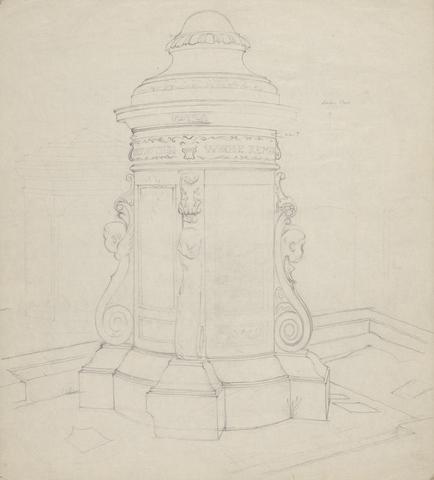Eliot Hodgkin Painswick Churchyard, Sketchbook Study No.2