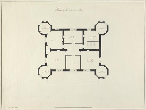 James Wyatt Five Designs for a House in the Gothic Style: Plan of the Chamber Story
