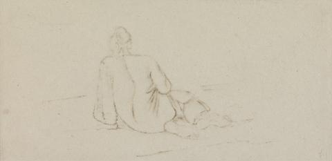 George Chinnery Five Figure Sketches on One Mount