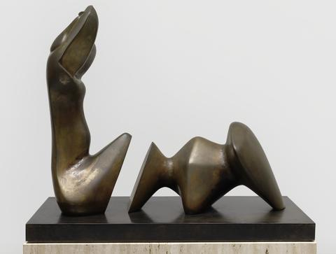Henry Moore Working Model for a Two Piece Reclining Figure: Cut