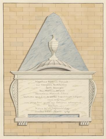 Daniel Lysons Memorial to Henry Flitcroft from Teddington Church