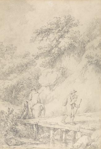 George Morland Two Men on a Country Road