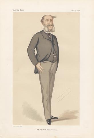 One of a set; VANITY FAIR, Ambassadors to England: The German Ambassador, Count George Herbert Munster, 23 December 1876 (with biography)