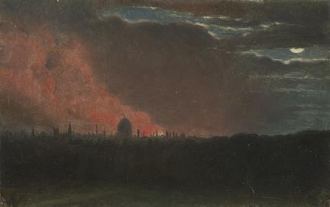 John Constable Fire in London, Seen from Hampstead