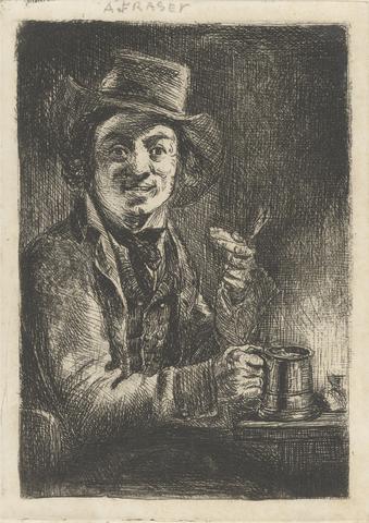 Alexander George Fraser A Seated Man Drinking