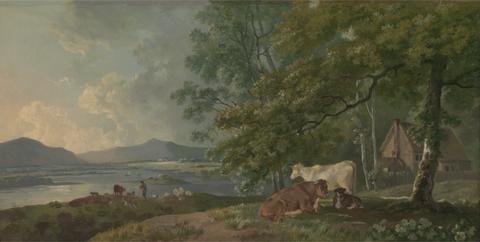 George Barret RA Morning: Landscape with Cattle