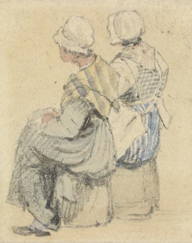 Samuel Prout Two Peasant Girls, Seated