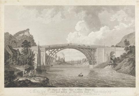 William Ellis View of the Cast Iron Bridge near Coalbrookdale
