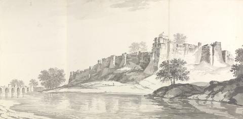 William Hodges A View of the Fort of Ionpoor (Jaunpur) Upon the Banks of the River Goomty