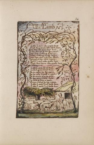 William Blake Songs of Innocence and of Experience, Plate 24, "The Lamb" (Bentley 8)
