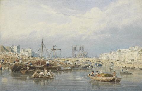 Frederick Nash The Seine with Notre Dame