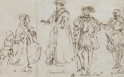 Charles Robert Leslie Study of 16th Century Costumes
