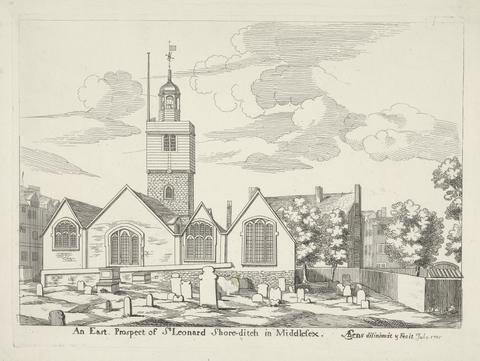 unknown artist An East Prospect of St. Leonard Shoreditch in Middlesex