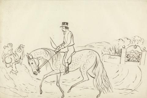 James Howe Scene with Horse and Rider