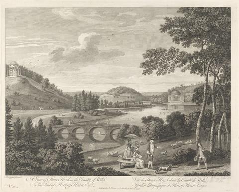 Francois Vivares A View of Stour Head in the Country of Wiltshire the Seat of Henry Hoare Esq. [The Lake and Pantheon]