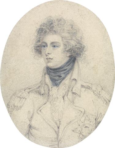 Richard Cosway Study for a Miniature Portrait of a Member of the Royal Family