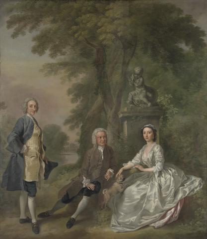 Francis Hayman Jonathan Tyers, with His Daughter Elizabeth, and Her Husband John Wood