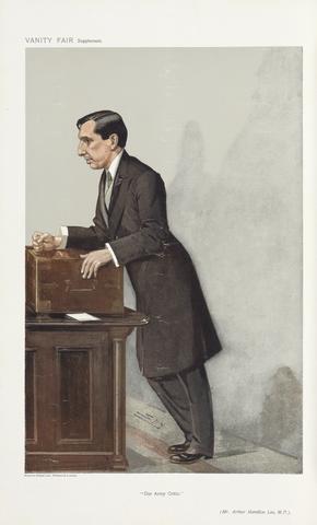 Leslie Matthew 'Spy' Ward Politicians - Vanity Fair. 'Our Army Critic.' Mr. Arthur Hamilton Lee. 23 January 1907
