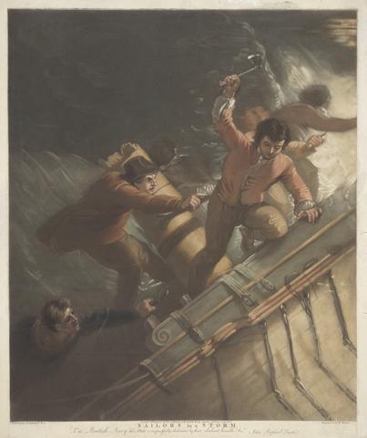 William Ward Sailors in a Storm