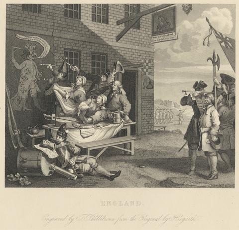 William Hogarth The Invasion, Plate II, England