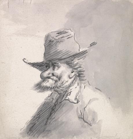 Francis Le Piper A Man with a Bottle-Nose Wearing a Hat