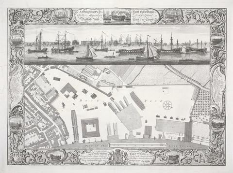 Pierre Charles Canot Geometrical Plan of his Majesty's Dockyard, Deptford