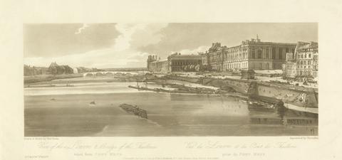 Thomas Girtin View of the Louvre & Bridge of the Thuilleries taken from Pont Neuf