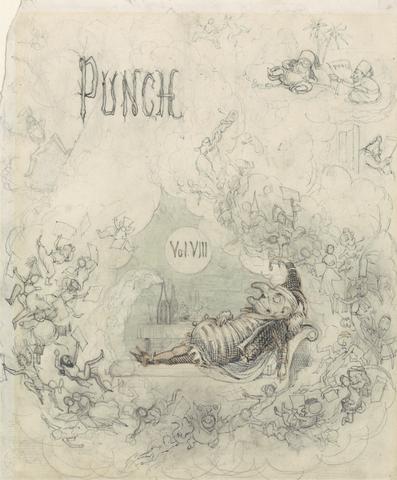 Richard Doyle Title page for Punch, vol. VIII