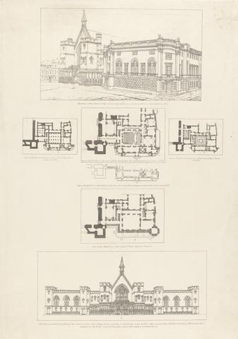 unknown artist Elevations and Plans of the Court of Kings Bench