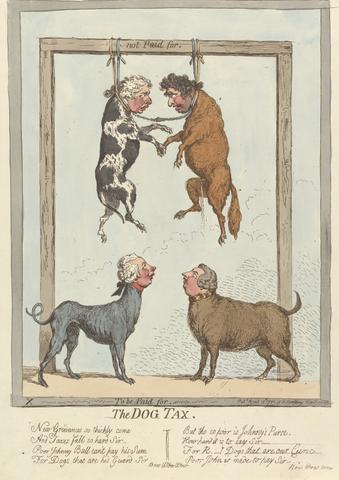 James Gillray To Be Paid For - The Dog Tax